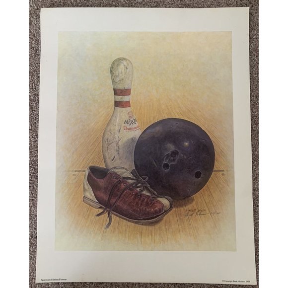 Brett Johnson Limited Edition Signed Print “Spares And Strikes Forever” 1979 - Picture 1 of 11